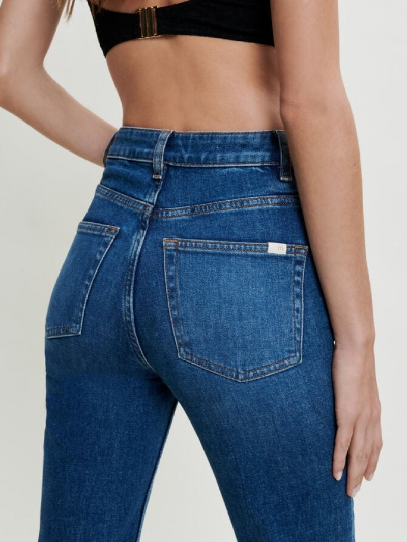 Maje Pockets Jeans Dames Blauw | YCXGSPI-98